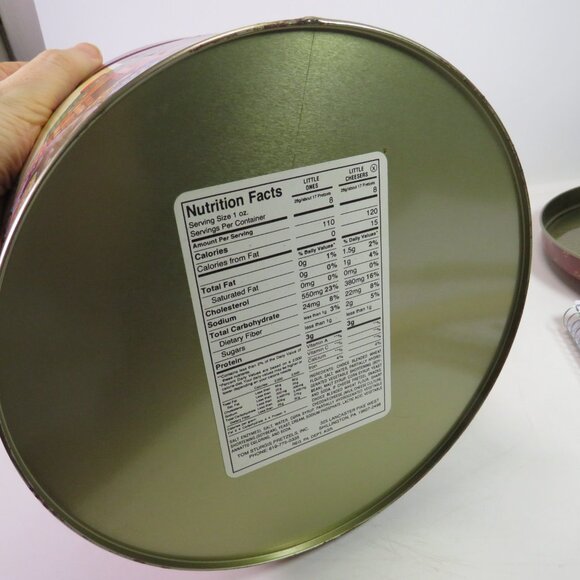 Childhood Memories Tom Sturgis Pretzels 14 oz Metal Tin Empty - Picture 9 of 12